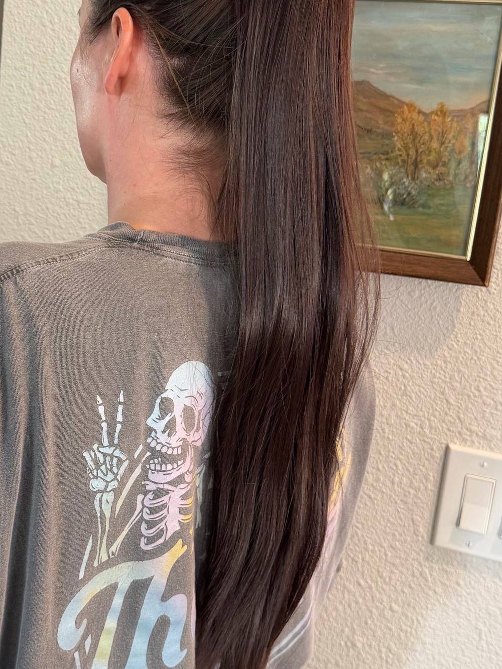 Sleek Dark Brown Straight Clip-In Ponytail Extension - Unbranded